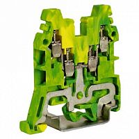 Клемма для заземления с винтовым зажимом DKC Quadro 2,5мм?, желто-зеленый, ZCE110 | код. ZCE110 |  DKC